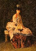  Jules-Adolphe Goupil Lady Seated oil painting reproduction